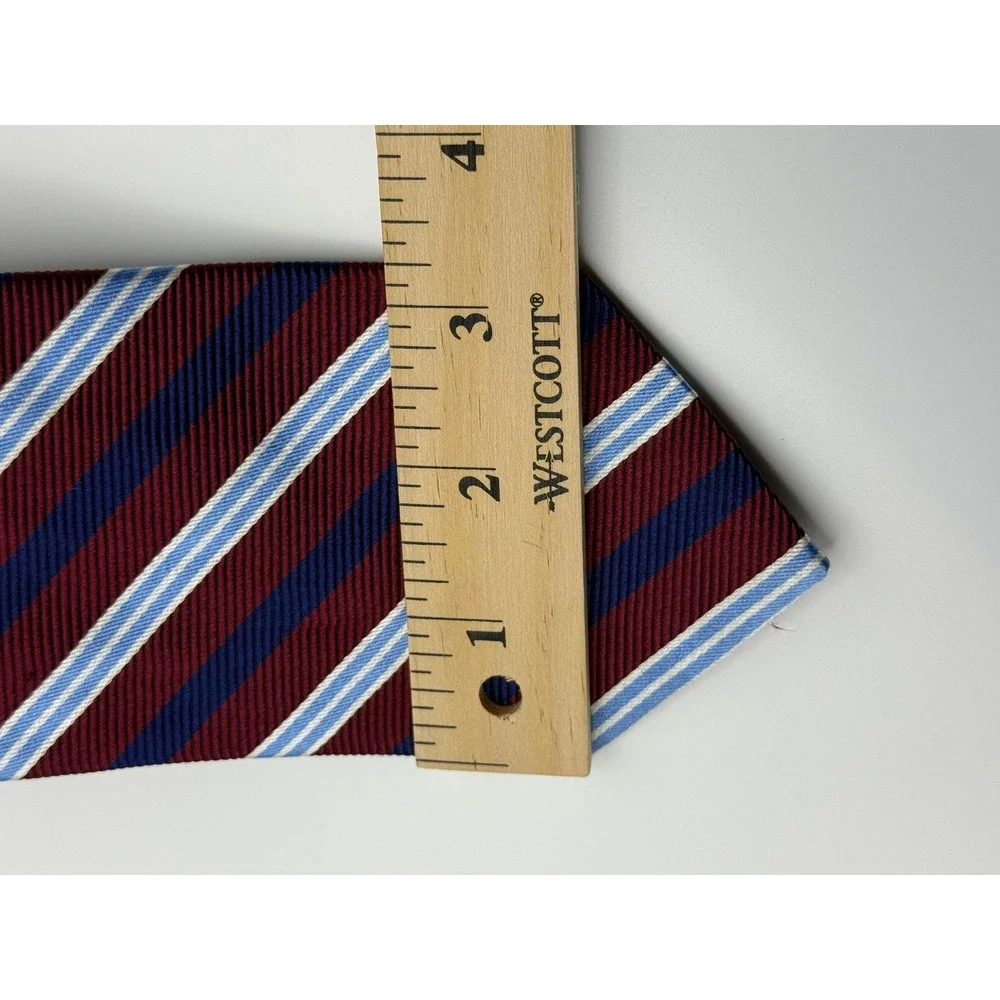 Brooks Brothers Silk Tie OS Burgundy Navy Repp Stripe Preppy Ivy Trad Classic